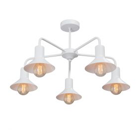 Люстра Vitaluce V4805-0/5PL, 5хЕ27 Макс. 40Вт Белый, Матовый / Виталюче.