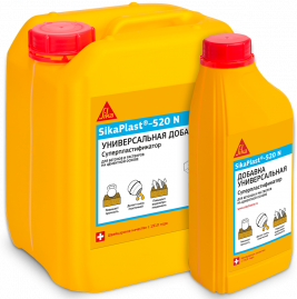 Суперпластификатор Универсальный 1л Sika SikaPlast-520 N для Бетона и Цементных Растворов.