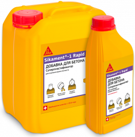 Добавка для Бетонов и Растворов Sika Sikament-1 Rapid 1л для Ускорения Набора Прочности Бетона.