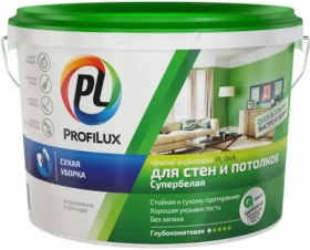 Краска для Стен и Потолков ВД ProfiLux PL- 04А 7кг Супербелая, Акриловая.