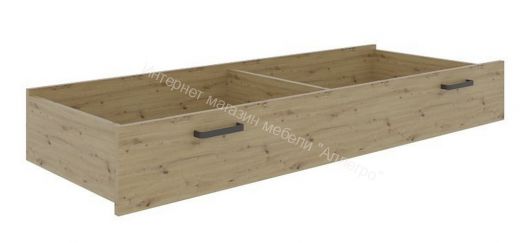 Кровать 120х200 KUBO Артизан/Чёрный/Серый