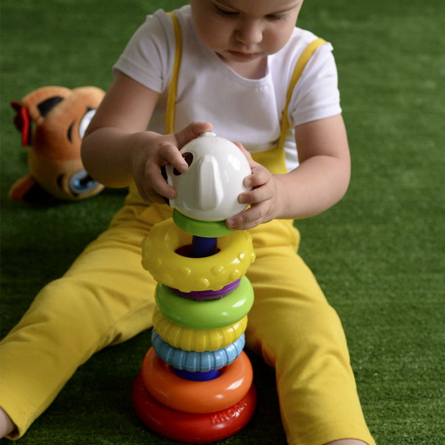 Пирамида "Собачка" 27 см 7 колец КНОПА