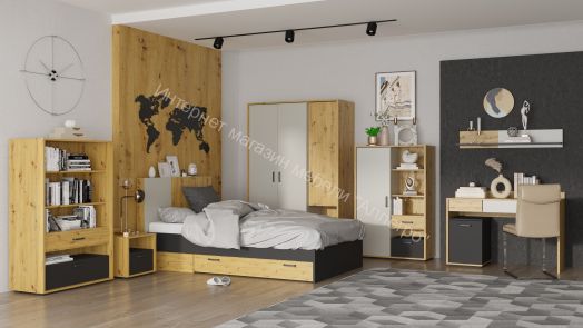 Молодежная KUBO Артизан/Чёрный/Серый