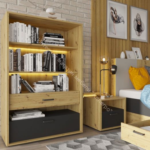 Молодежная KUBO Артизан/Чёрный/Серый