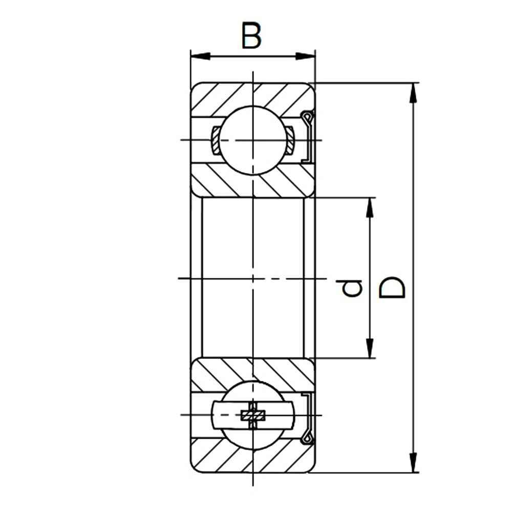 Однорядный шариковый подшипник 6002 ZT (60102)