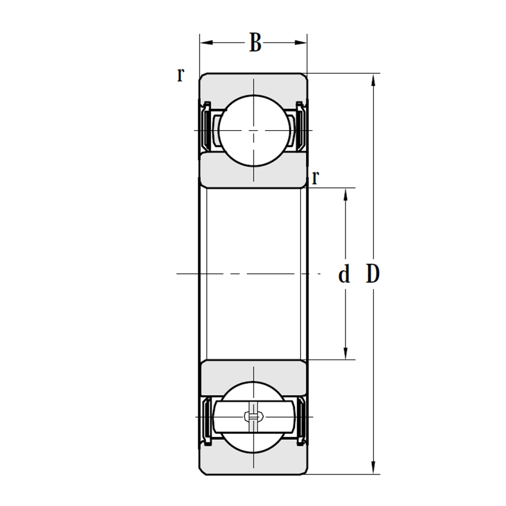 Подшипник 6210 2RS C3