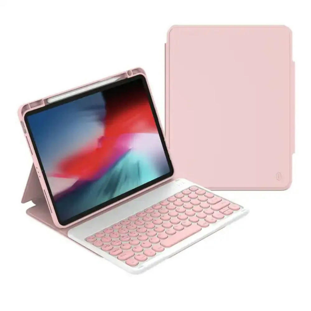 Чехол-клавиатура WIWU Protective Keyboard для Apple iPad 10 (10.9) 2022 русская раскладка (розовый)