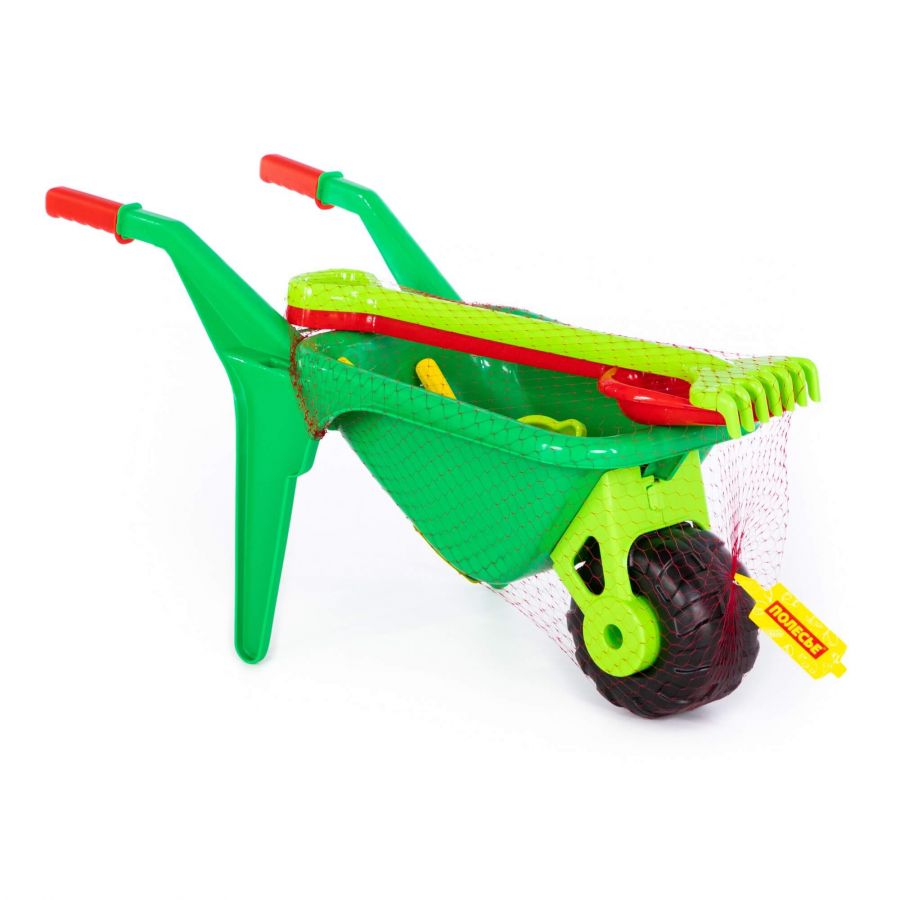 Набор №454: тачка "Садовод" №2, ведро малое с носиком, лопата большая, грабли большие, совок №29, грабельки №25, секатор