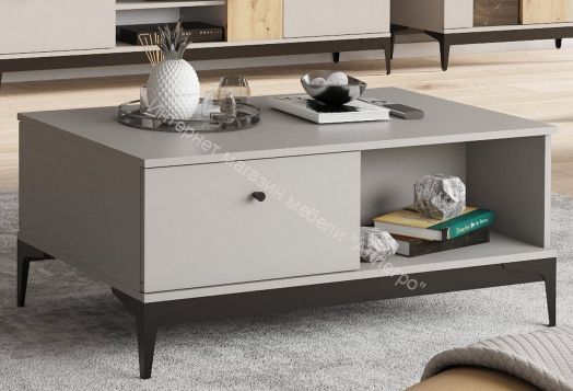 Стол журнальный NORDIC Холодный серый/Дуб Артизан