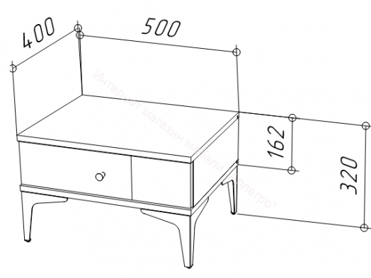 Тумба прикроватная NORDIC Холодный серый/Дуб Артизан