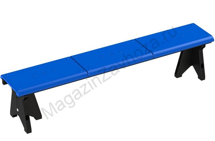Лавка для спортзалов трехместная 135-IT Синяя