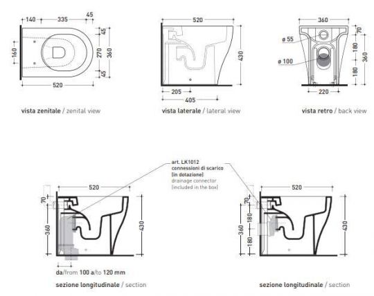 Унитаз Flaminia App Back To Wall WC AP117G ФОТО