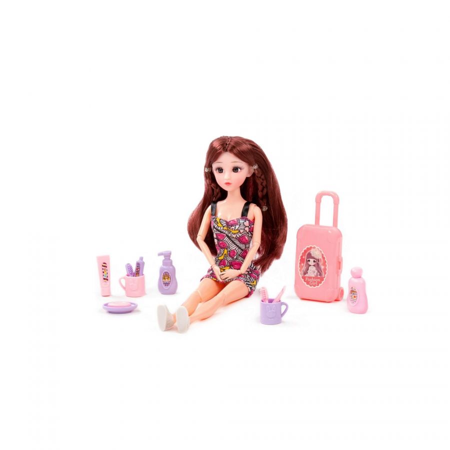 Кукла "Ксюша" (30 см) на отдыхе + аксессуары (12 элементов) (в коробке №3)