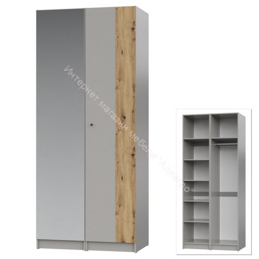 Шкаф НОРДИК К-3 Комбинированный одно зеркало