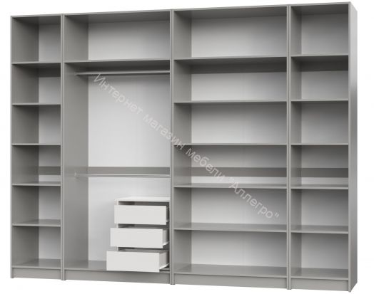 Шкаф НОРДИК К-6 3000 Холодный серый