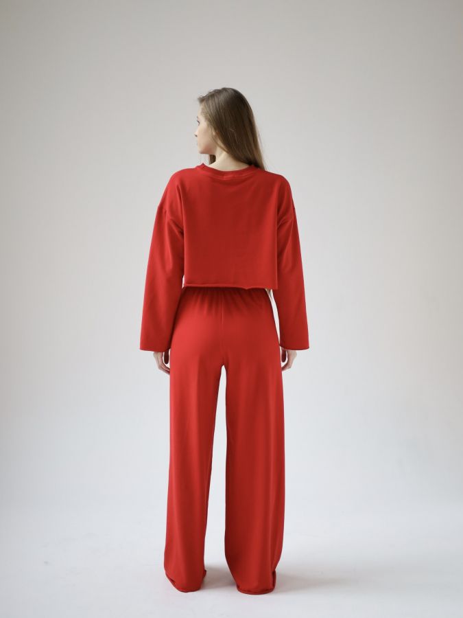 Брюки оверсайз красные