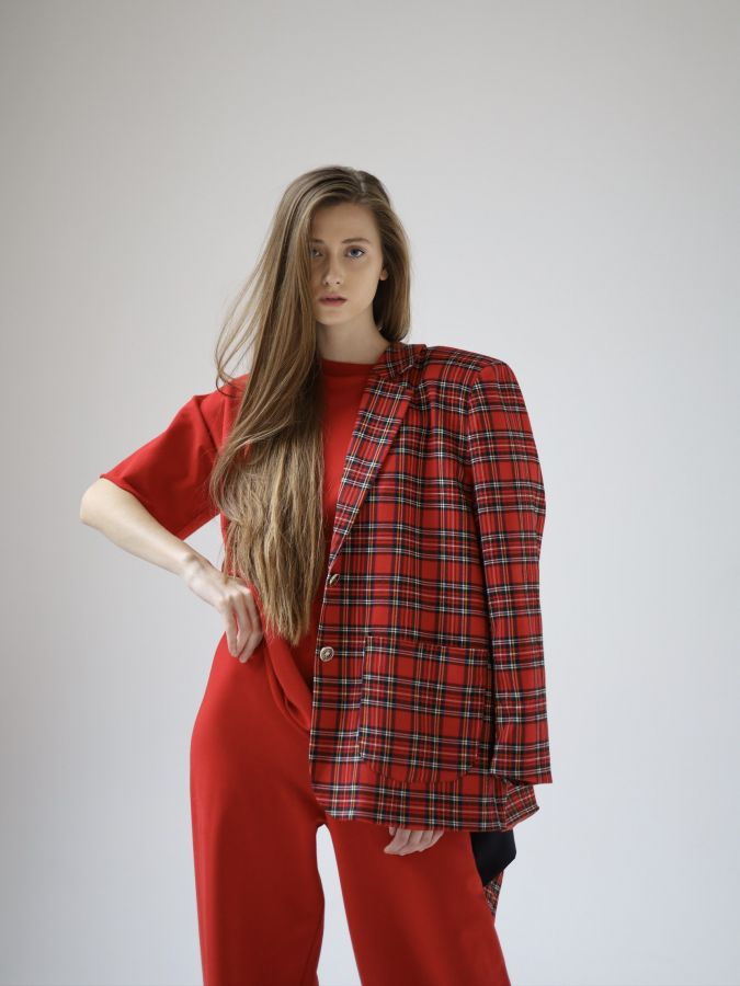 Пиджак в клетку