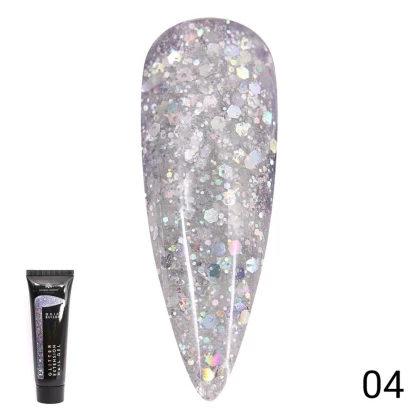 Global Fashion Полигель с глиттером Glitter Extension №04 30 гр