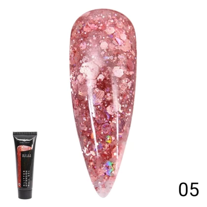 Global Fashion Полигель с глиттером Glitter Extension №01 30 гр