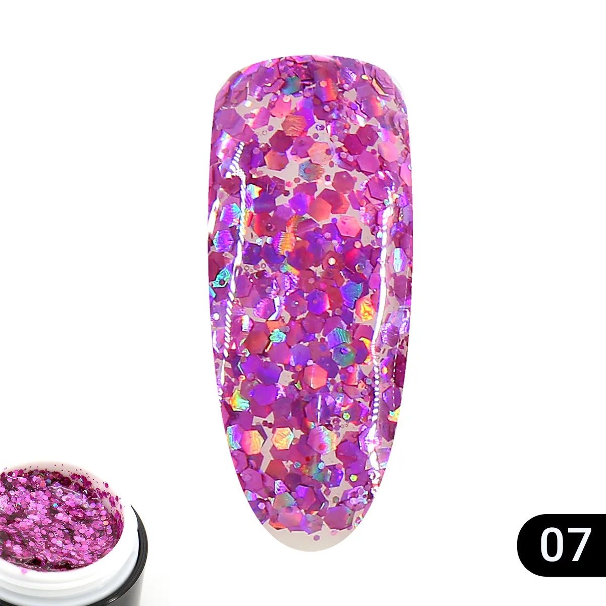 Глиттер гель Global Fashion 5 гр, Glitter gel 7