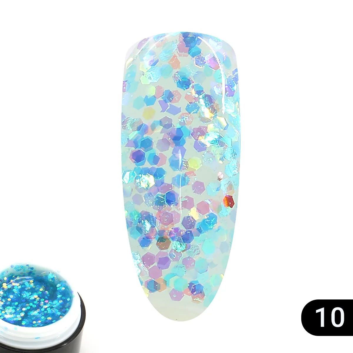 Глиттер гель Global Fashion 5 гр, Glitter gel 10