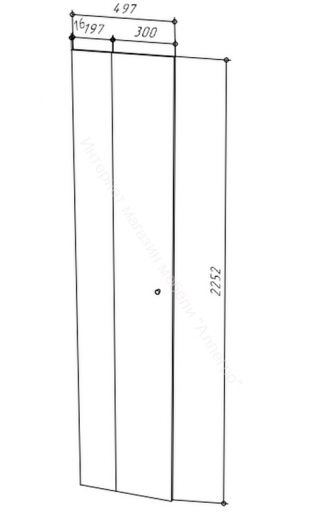 Фасад шкафа НОРДИК комбинированный