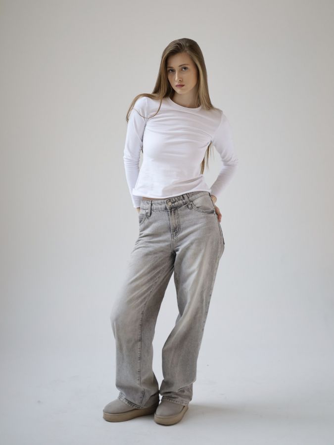 Лонгслив белый