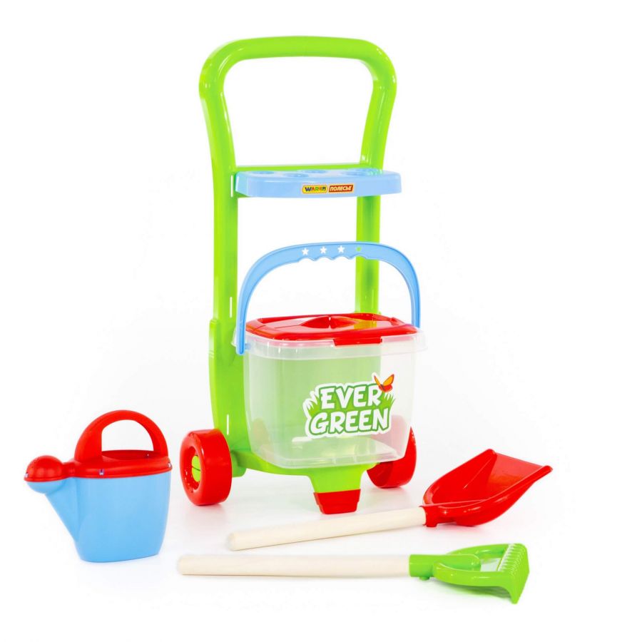 Набор №395 "Ever Green": тележка "Caddie", лопата №15, грабли №15, ведро №8, лейка №10