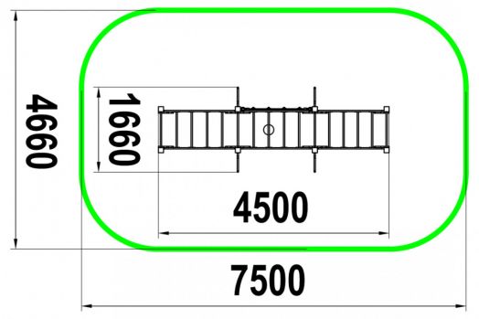 Рукоход для игровой - спортивной площадки  РУ-1.5