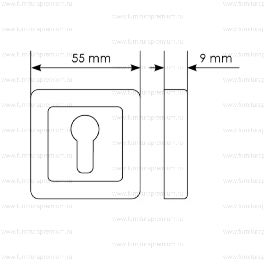 Накладка под цилиндр Morelli MH-KH-S55