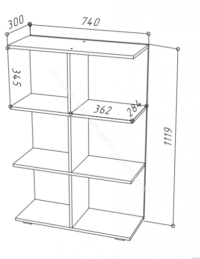 Комплект стеллажей СТ-1 СТ-2 QUANT Белый