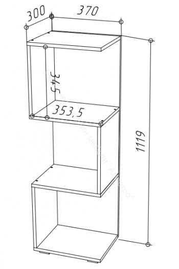 Комплект стеллажей СТ-1 СТ-3 СТ-4 QUANT Белый