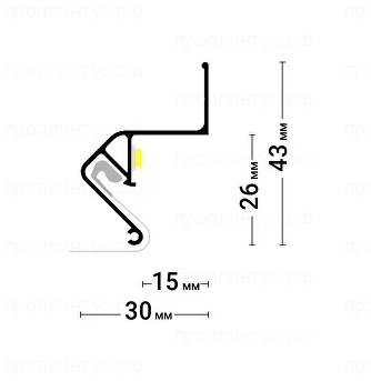 Стеновой парящий профиль Flexy FLY 01