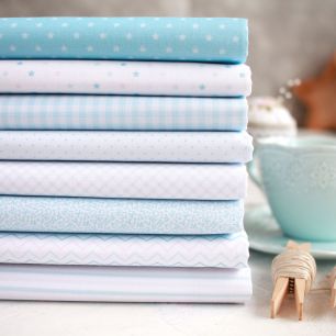 Хлопок - набор тканей для творчества  "Голубой микс" limit