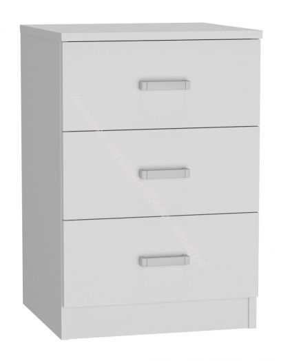 Комод 420 с З-мя ящиками ЛОФТ Белый