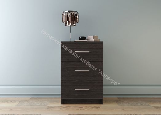 Комплект стол "УНО"+стеллаж "ЛОФТ"+комод "ЛОФТ" 420 с 3-мя ящиками Венге