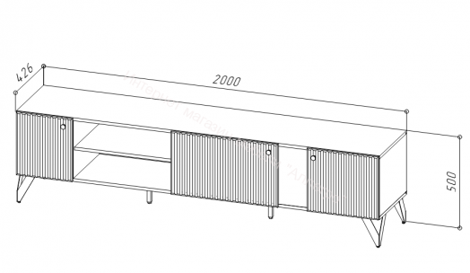 Тумба ТВ-200 RENO Белый