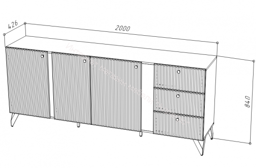Комод КД-1 RENO Белый