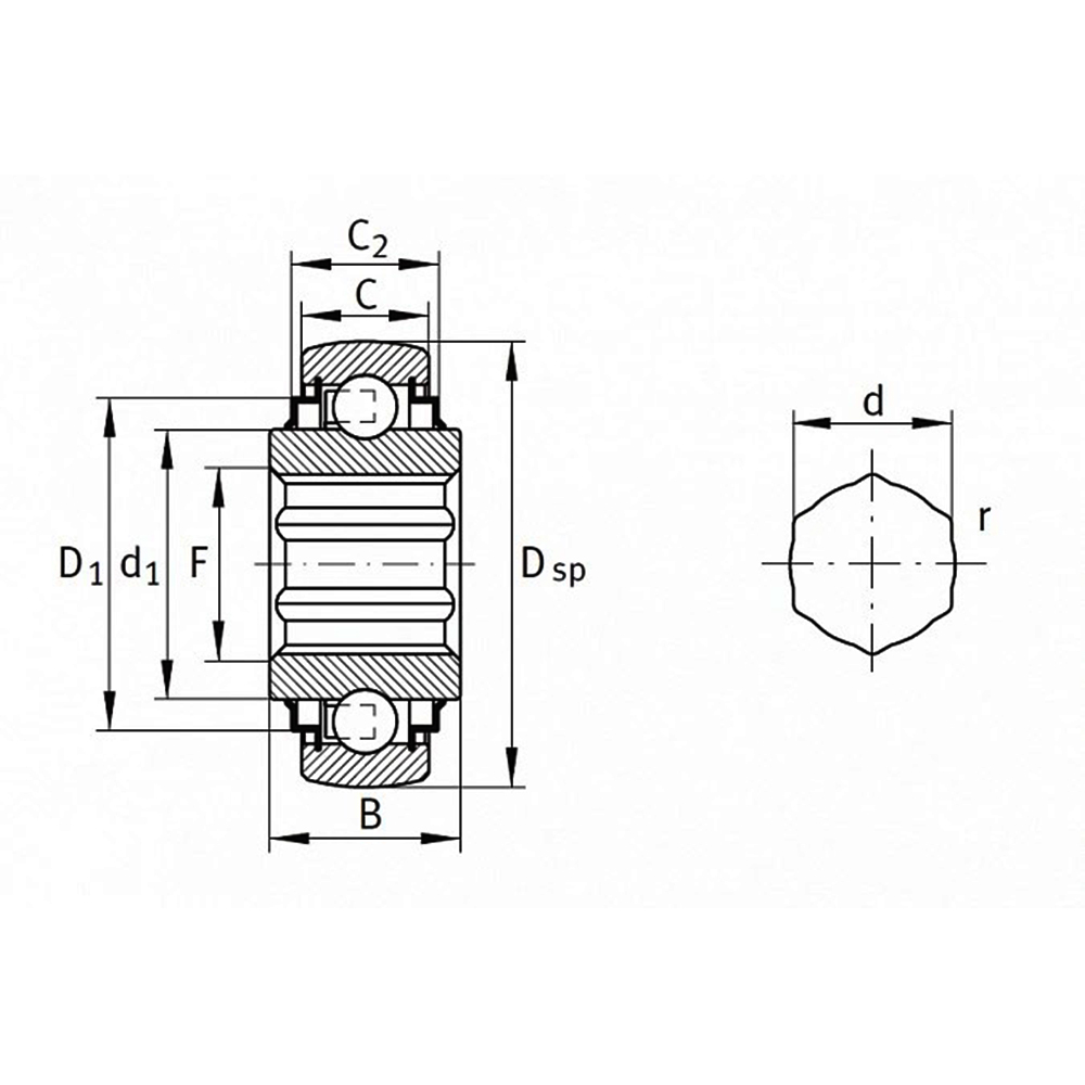 Подшипник SK014-205-KRR-B