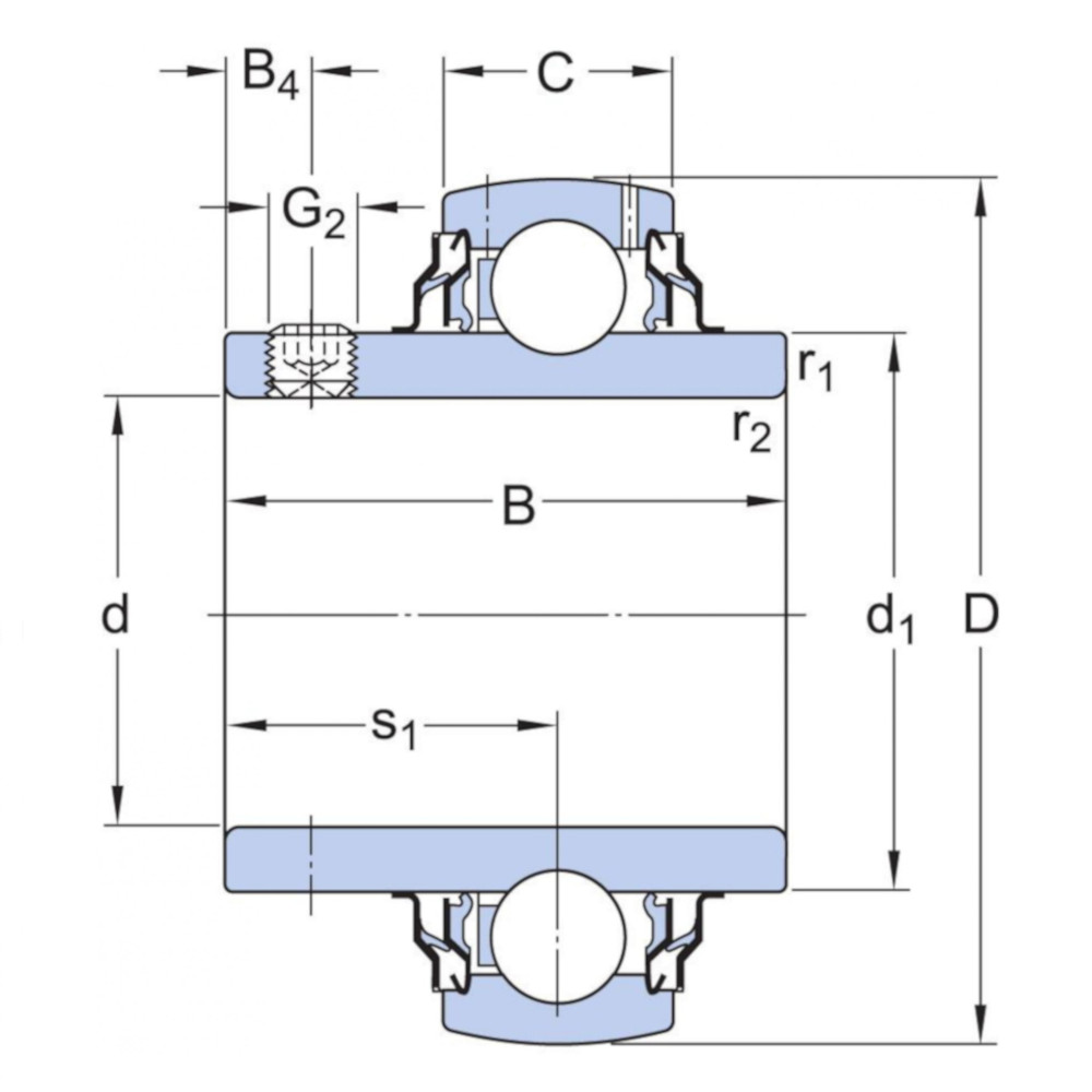 Подшипник YEL 207-2RF/VL065