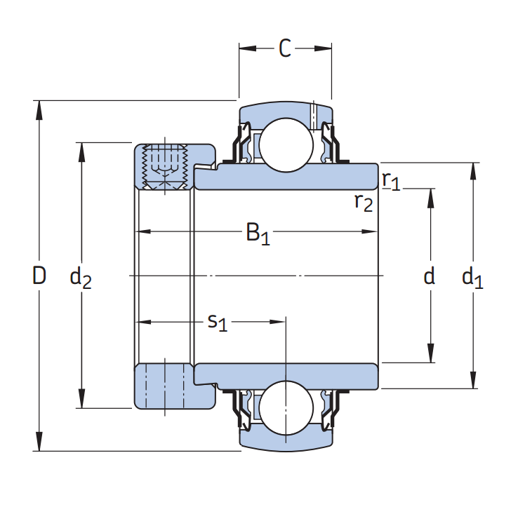 Подшипник YEL 210-200 2F
