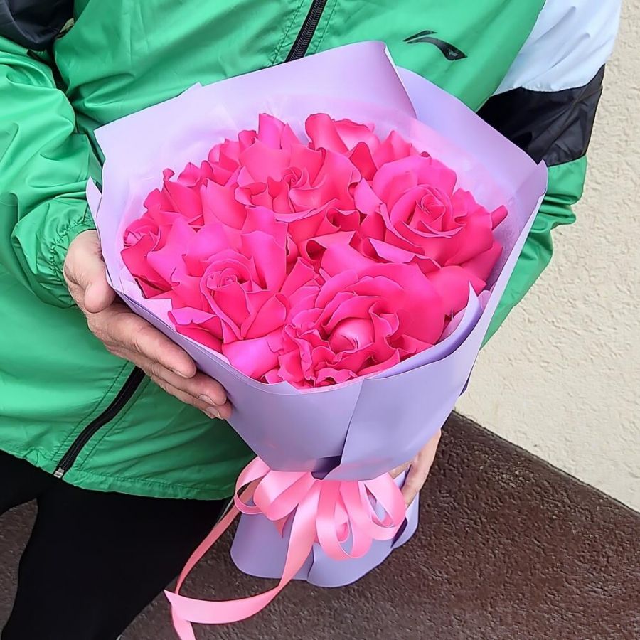 Французские розы Пинк Флоид 7шт