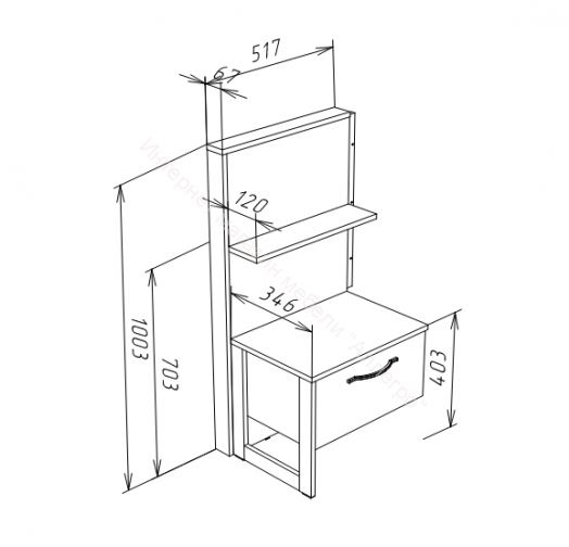 Тумбы прикроватные комплект (N) HUGO Дуб Гранж/Железный камень