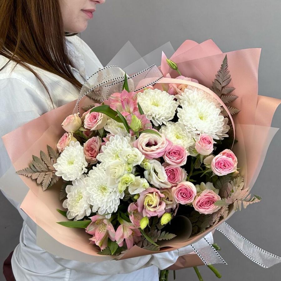 Нежный букет в розовых тонах