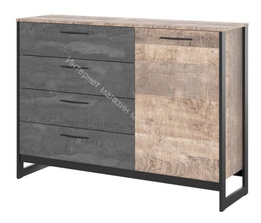 Спальня К-1 HUGO Дуб Гранж/Железный камень