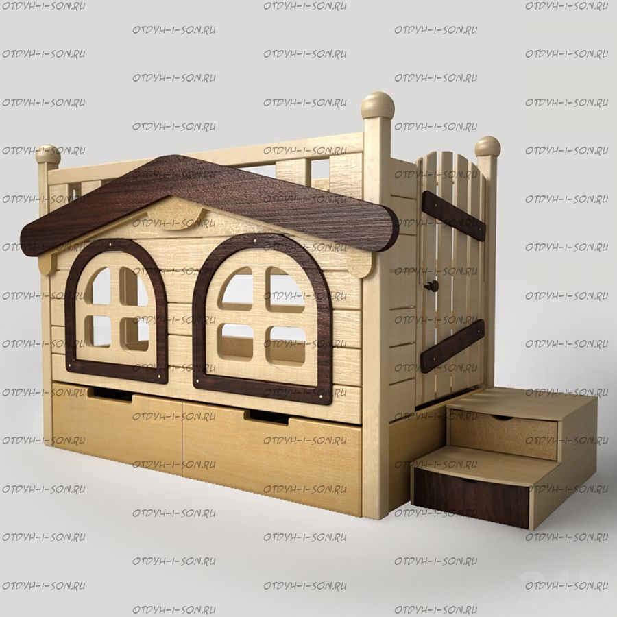 Кровать домик Теремок Fantasy