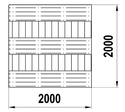 Трибуна уличная для спортивной игровой площадки Т-1.1