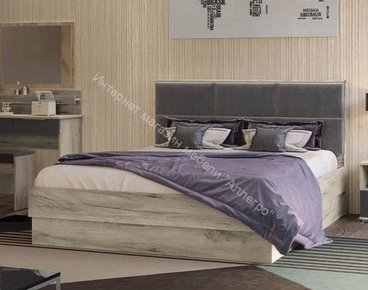 Спальня К-1 ВЕНЕЦИЯ Дуб серый Крафт/Серый графит