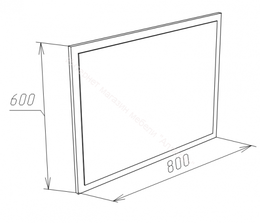Зеркало настенное ВЕНЕЦИЯ Дуб серый Крафт