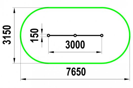 Шведская стенка, двойная W-03-011